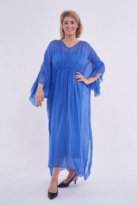 Rochie eleganta de efect albastra [3]