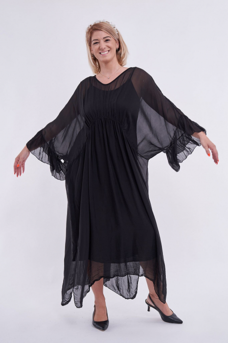 Rochie eleganta de efect neagra [2]