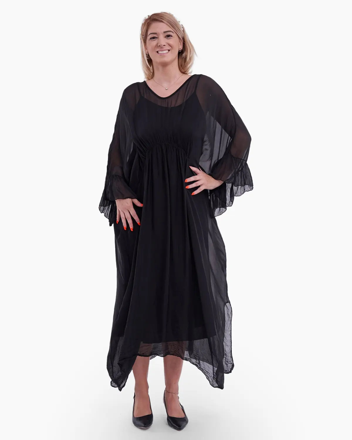 Rochie eleganta de efect neagra [1]