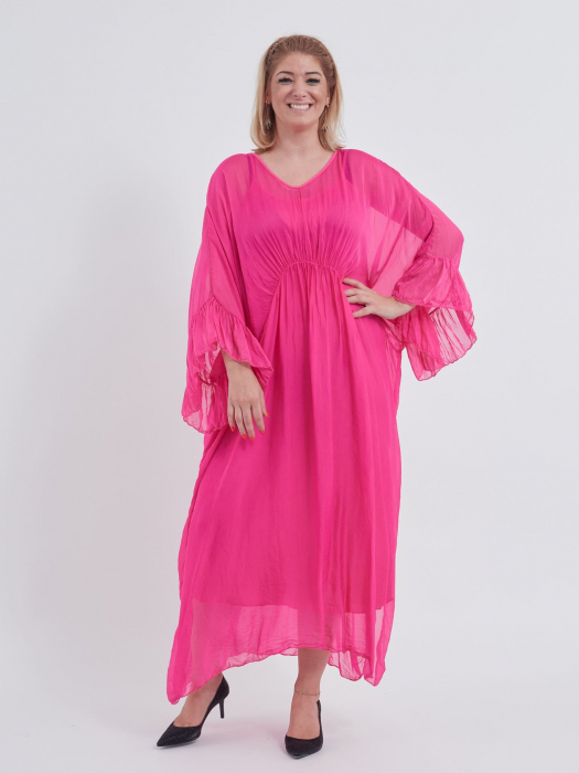 Rochie eleganta de efect, roz [1]