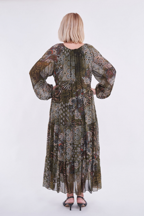 Rochie kaki cu imprimeu [2]