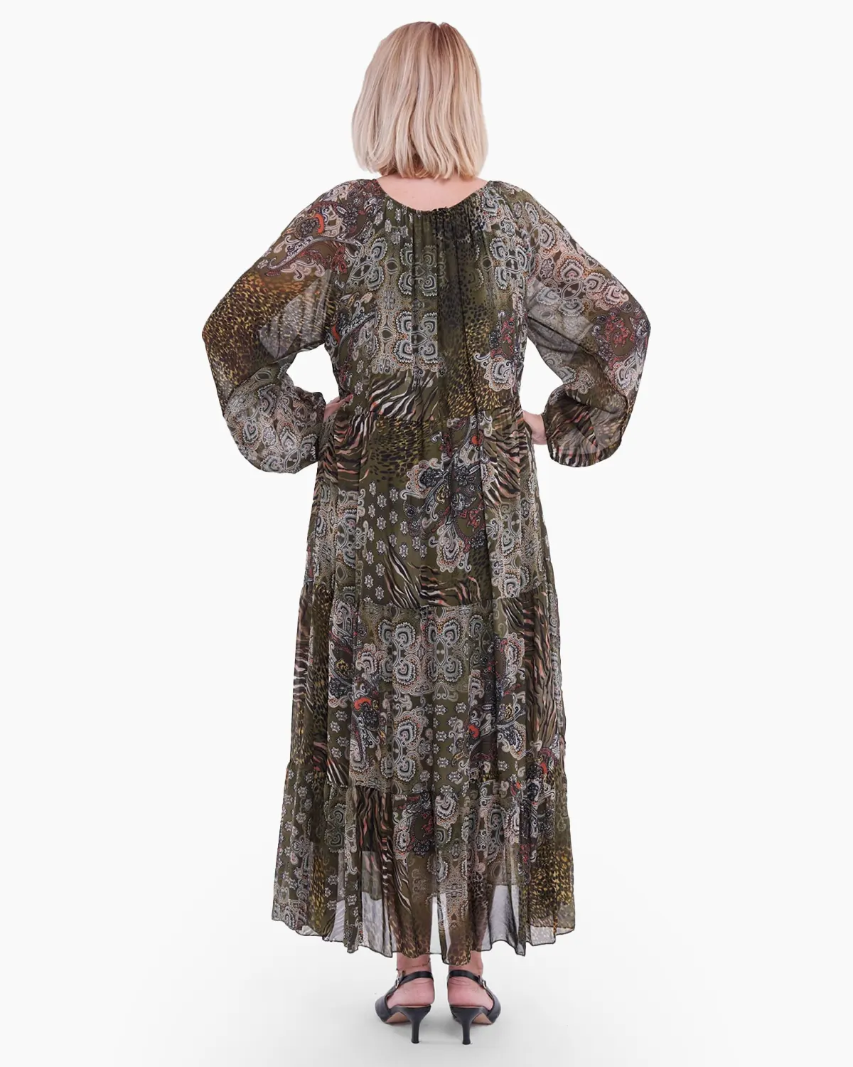 Rochie kaki cu imprimeu [2]