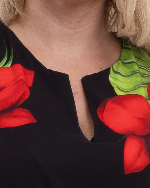 Rochie lungă de vară neagră cu imprimeu floral [3]
