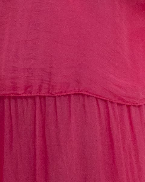 Rochie matase roz cu un overlay elegant [2]