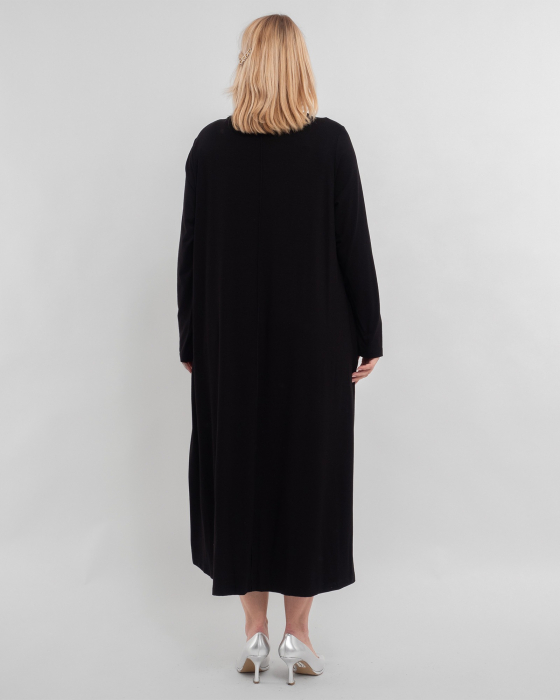 Rochie neagra cu arta colorata si buzunare functionale [3]