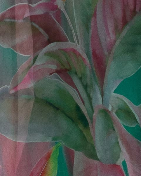 Rochie verde deschis cu matase si imprimeu floral roz [2]