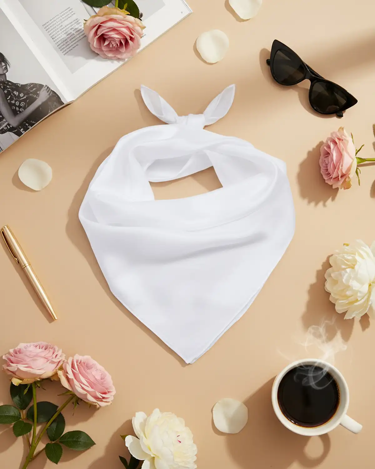 Accesorii fashion pentru femei - Batic Magdy Giada alb