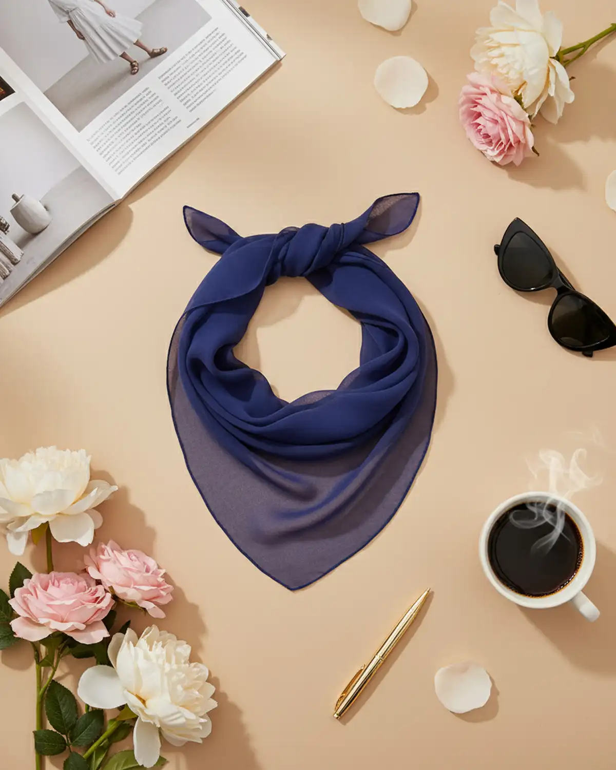 Accesorii fashion pentru femei - Batic Magdy Giada bleumarin