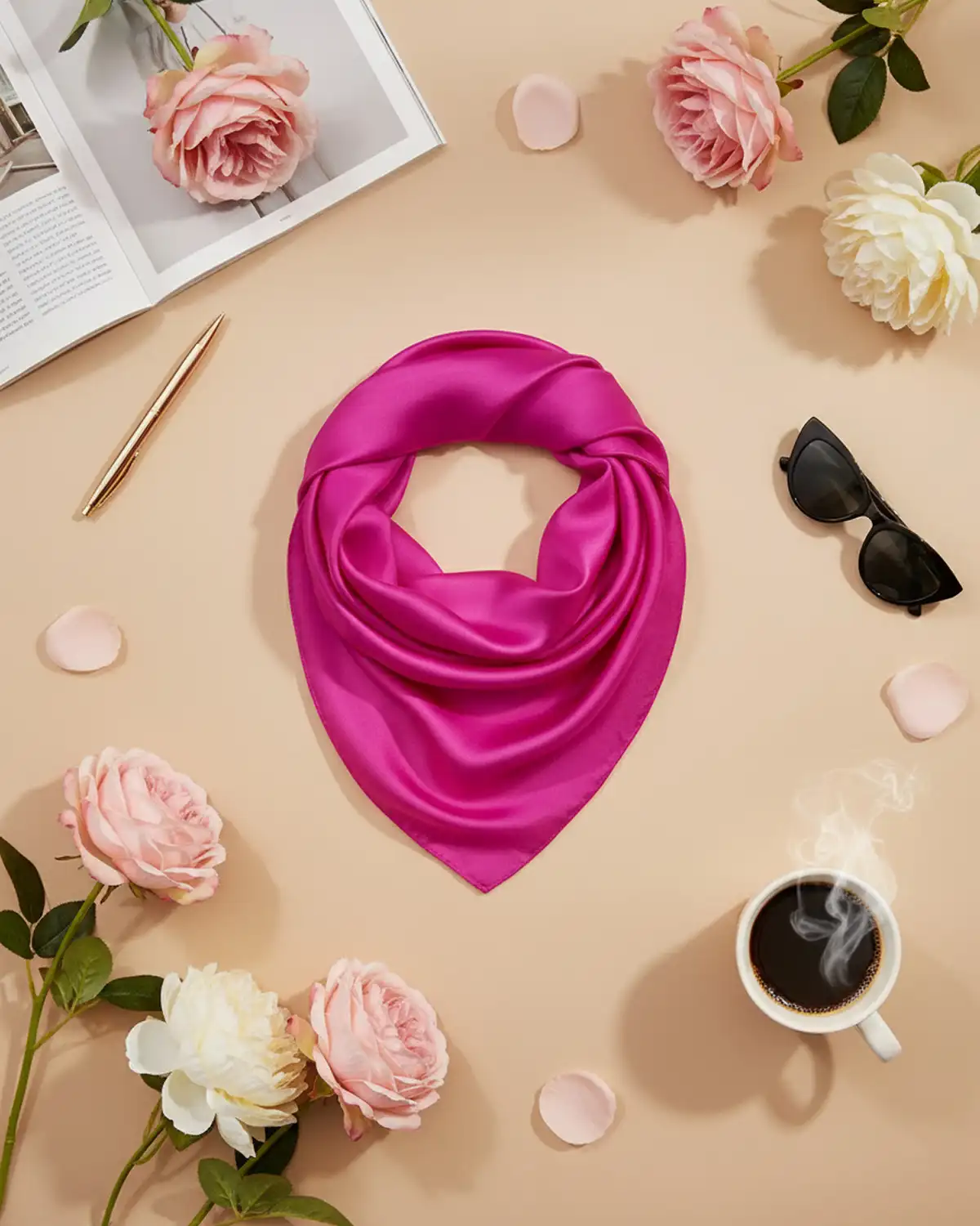 Accesorii fashion pentru femei - Batic Magdy Giada fucsia