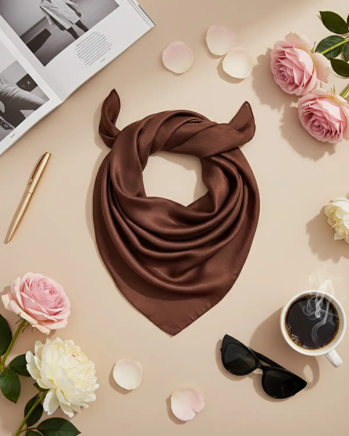 Accesorii fashion pentru femei - Batic Magdy Giada maro