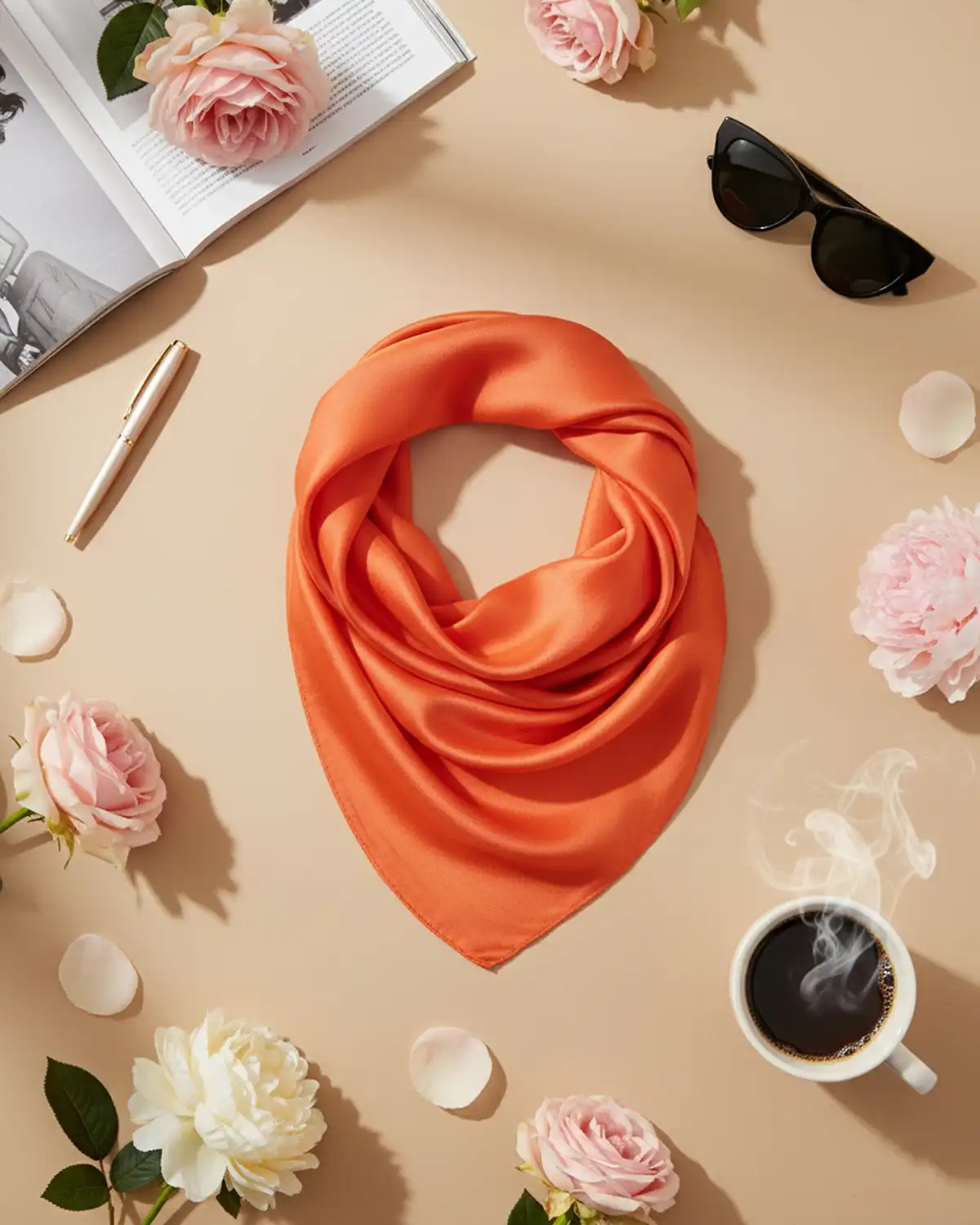 Accesorii fashion pentru femei - Batic Magdy Giada portocaliu