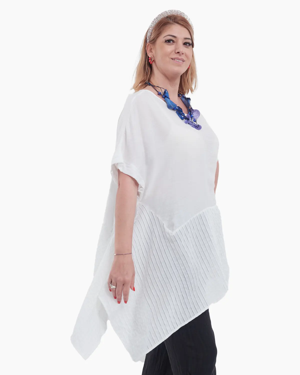 Bluză albă damă , lejeră și elegantă – mărime universală [1]