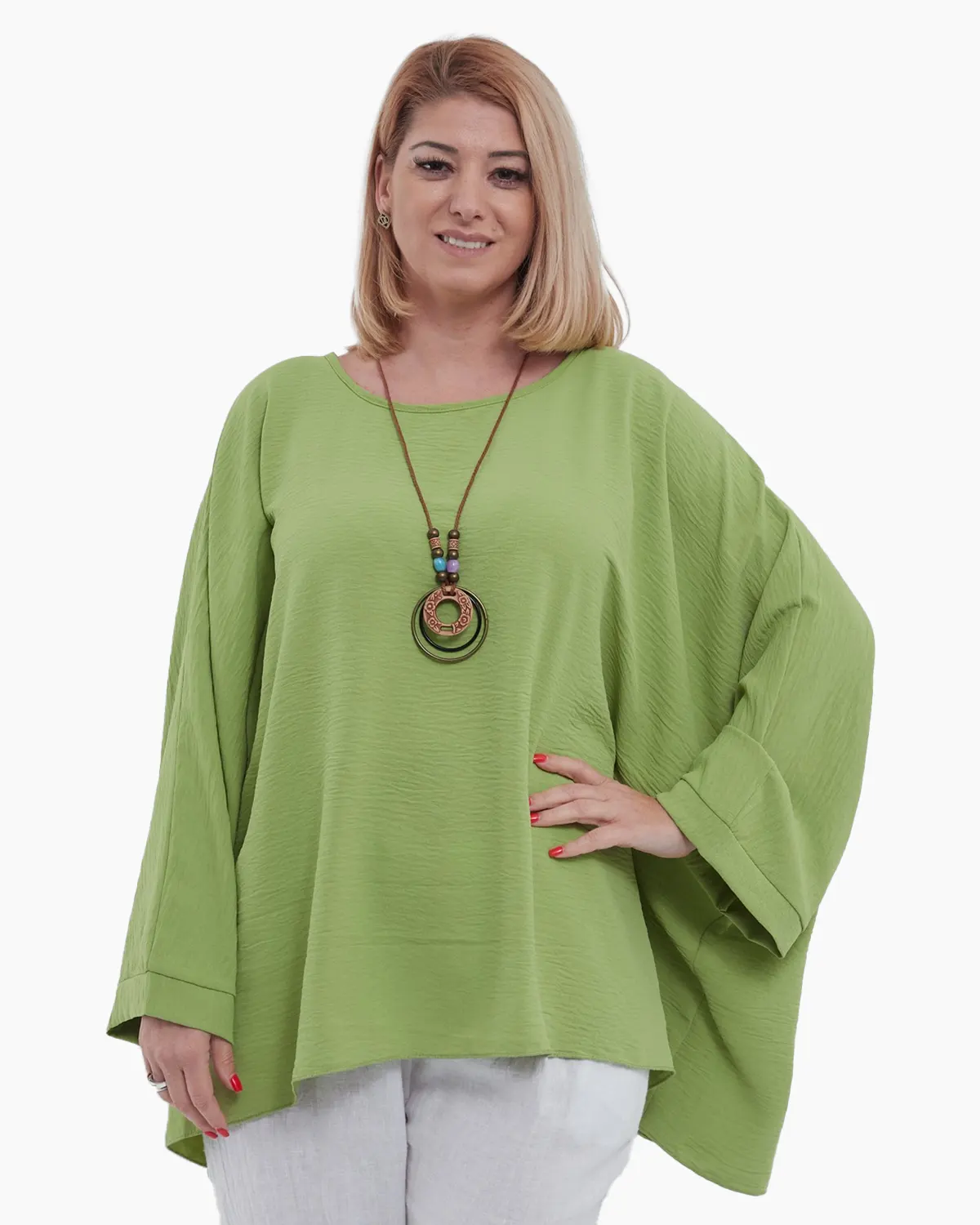 Bluza eleganta model fluture, croiala lejera si versatila, talie unica, cu pandativ inclus, maneci lungi, Vernil [1]