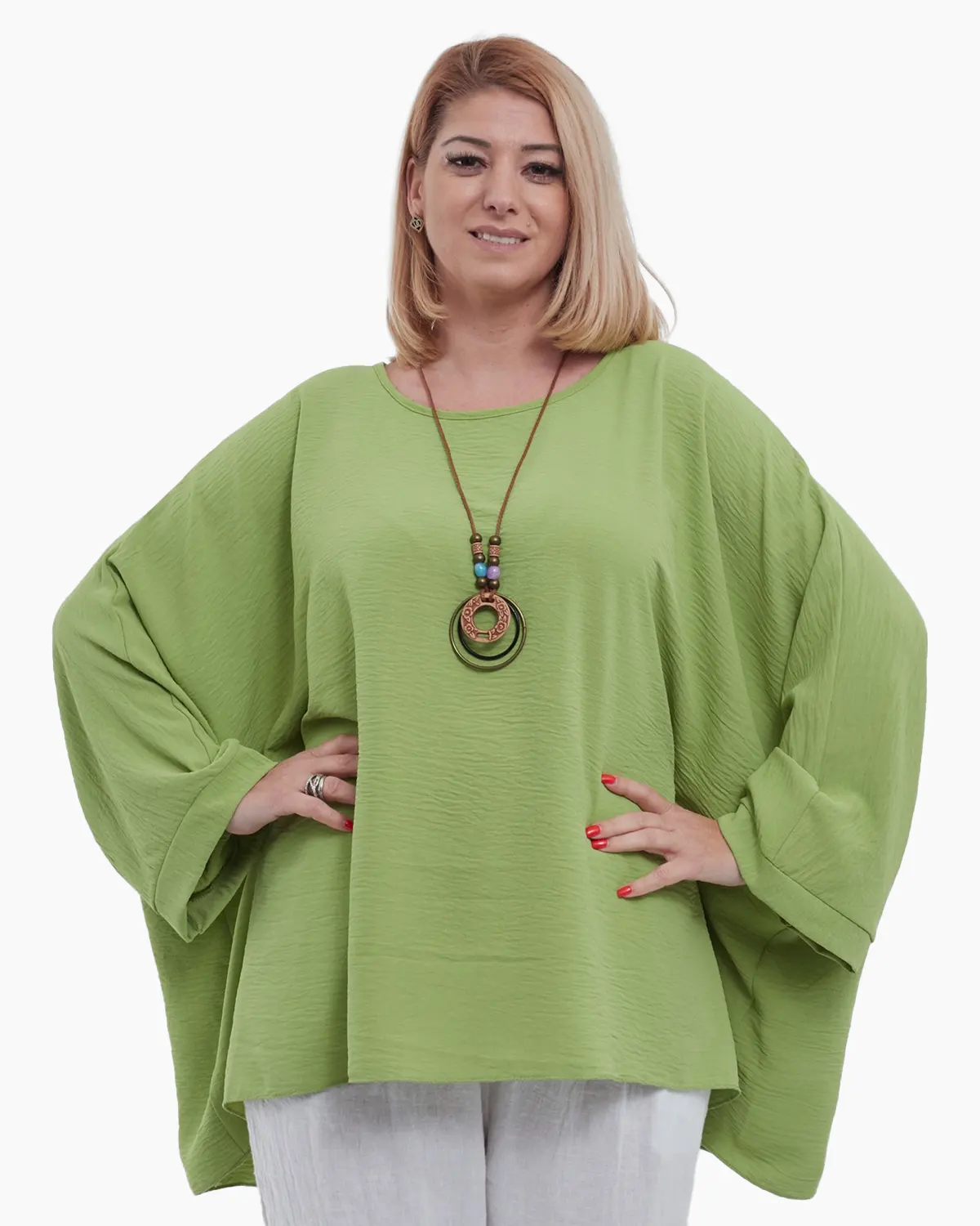 Bluza eleganta model fluture, croiala lejera si versatila, talie unica, cu pandativ inclus, maneci lungi, Vernil [2]