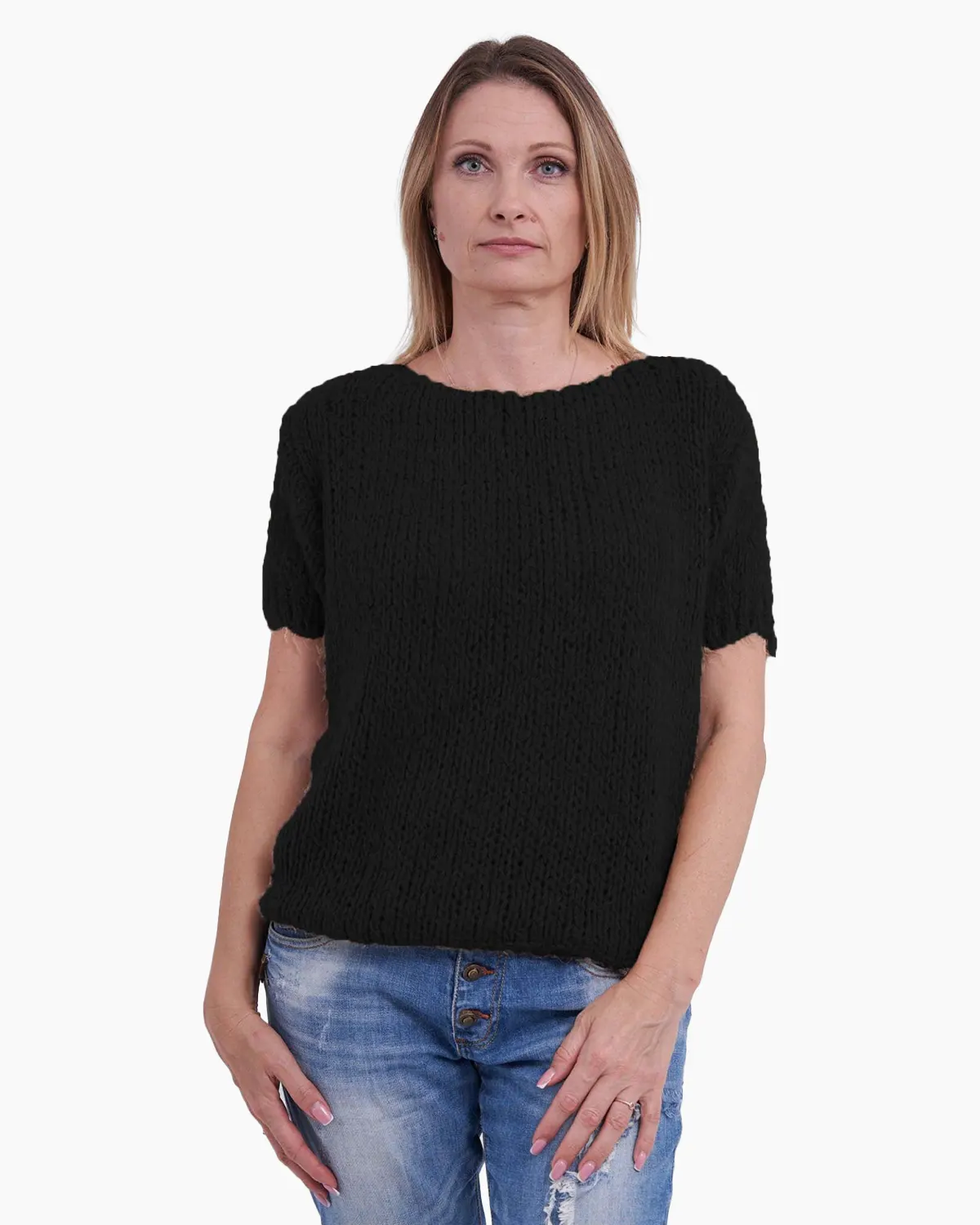 Haine damă - Bluza  mohair neagră