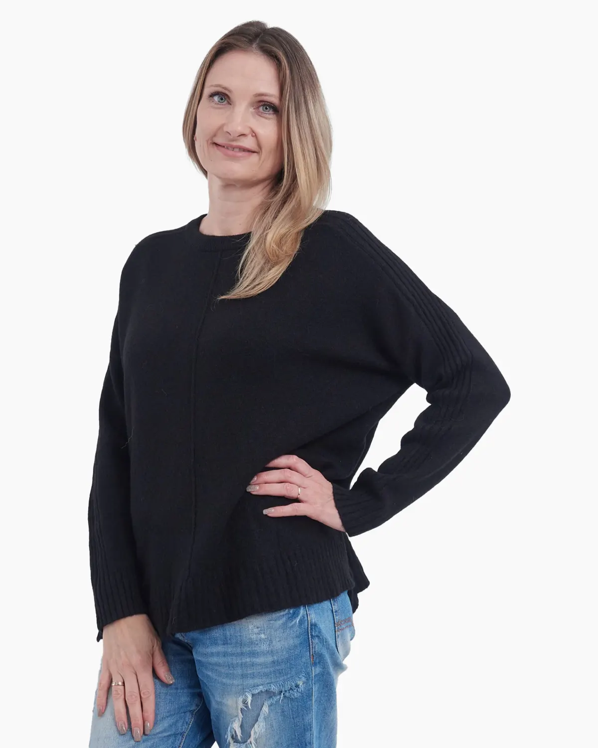 Bluze din Vâscoză - Bluza neagra clasica