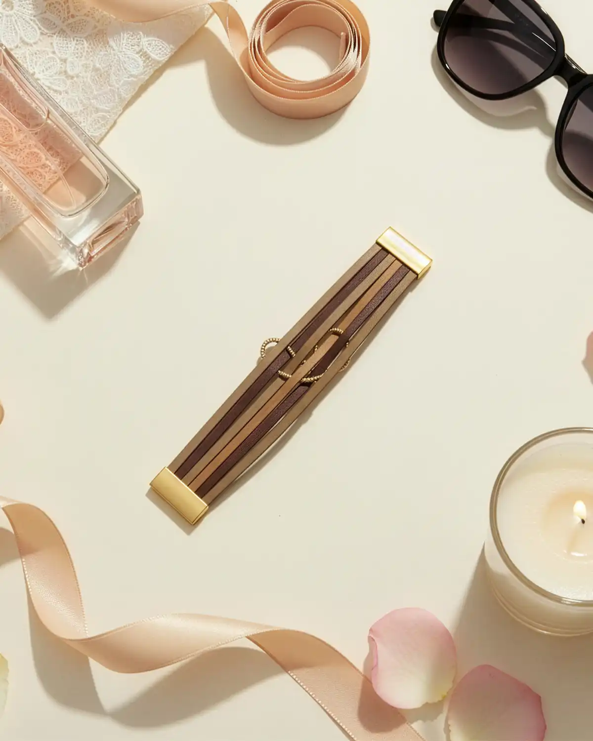 Accesorii fashion pentru femei - Brățară Magdy Elara maro