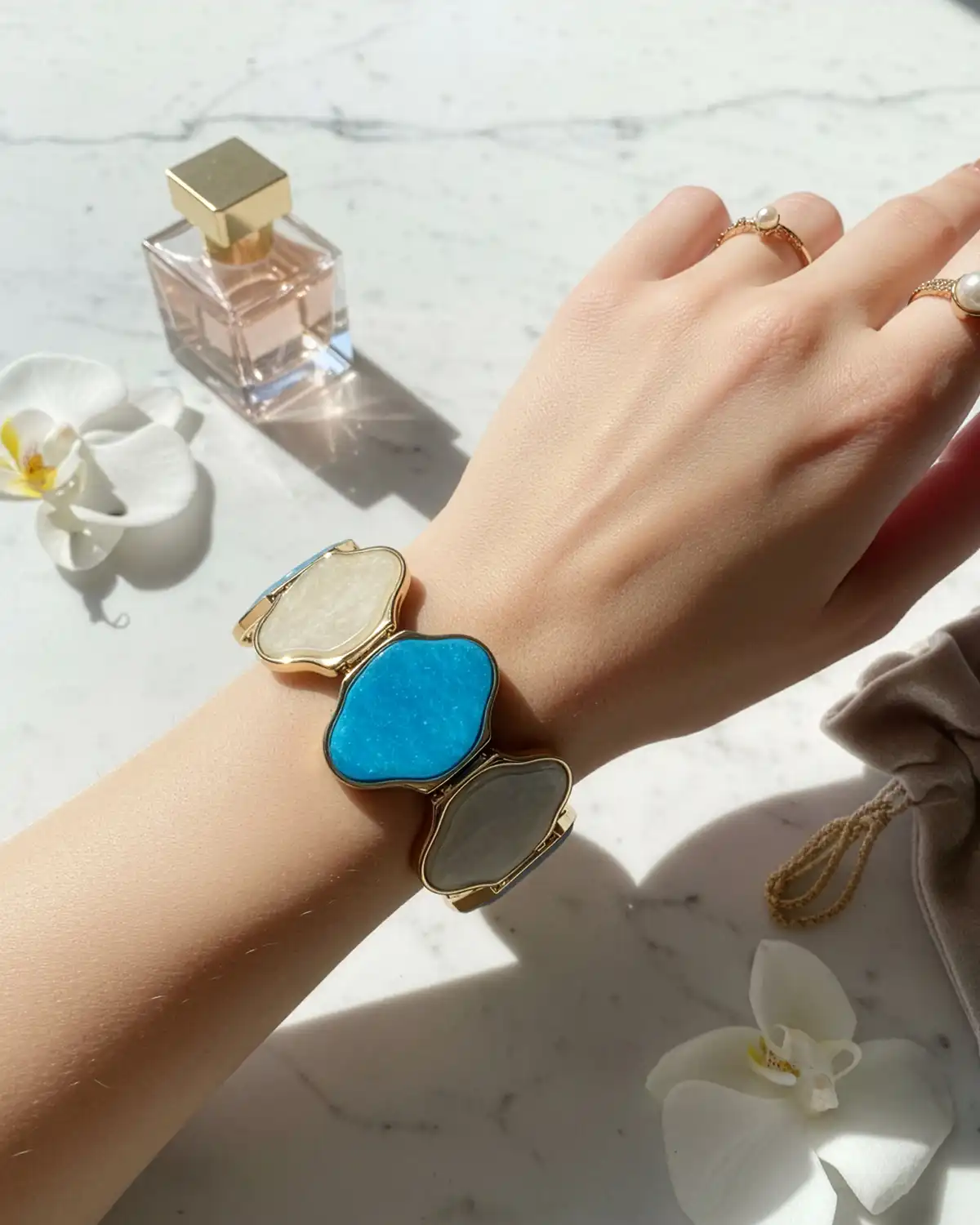 Brățări - Brățară Magdy Inès bleu