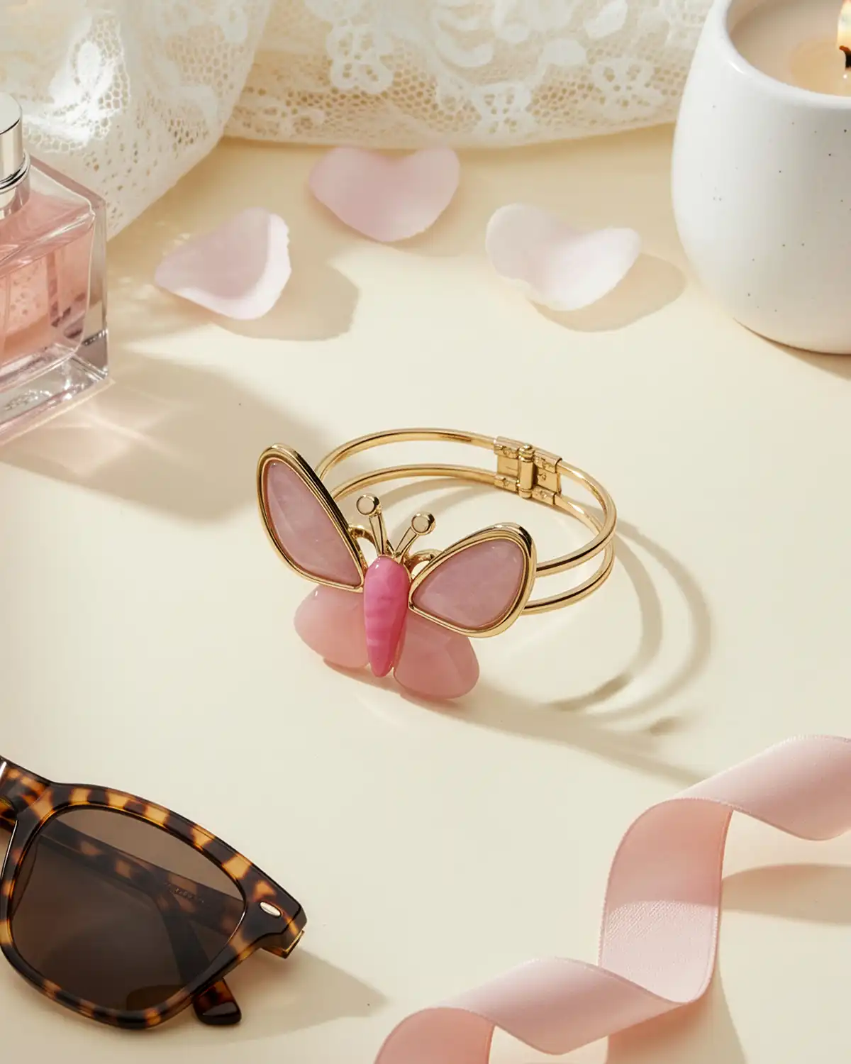 Accesorii fashion pentru femei - Brățară Magdy Tximeleta roz