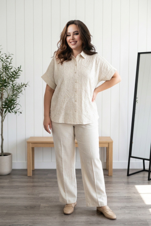 Rochii - Cămașă oversize cu broderie florală – Eleganță naturală