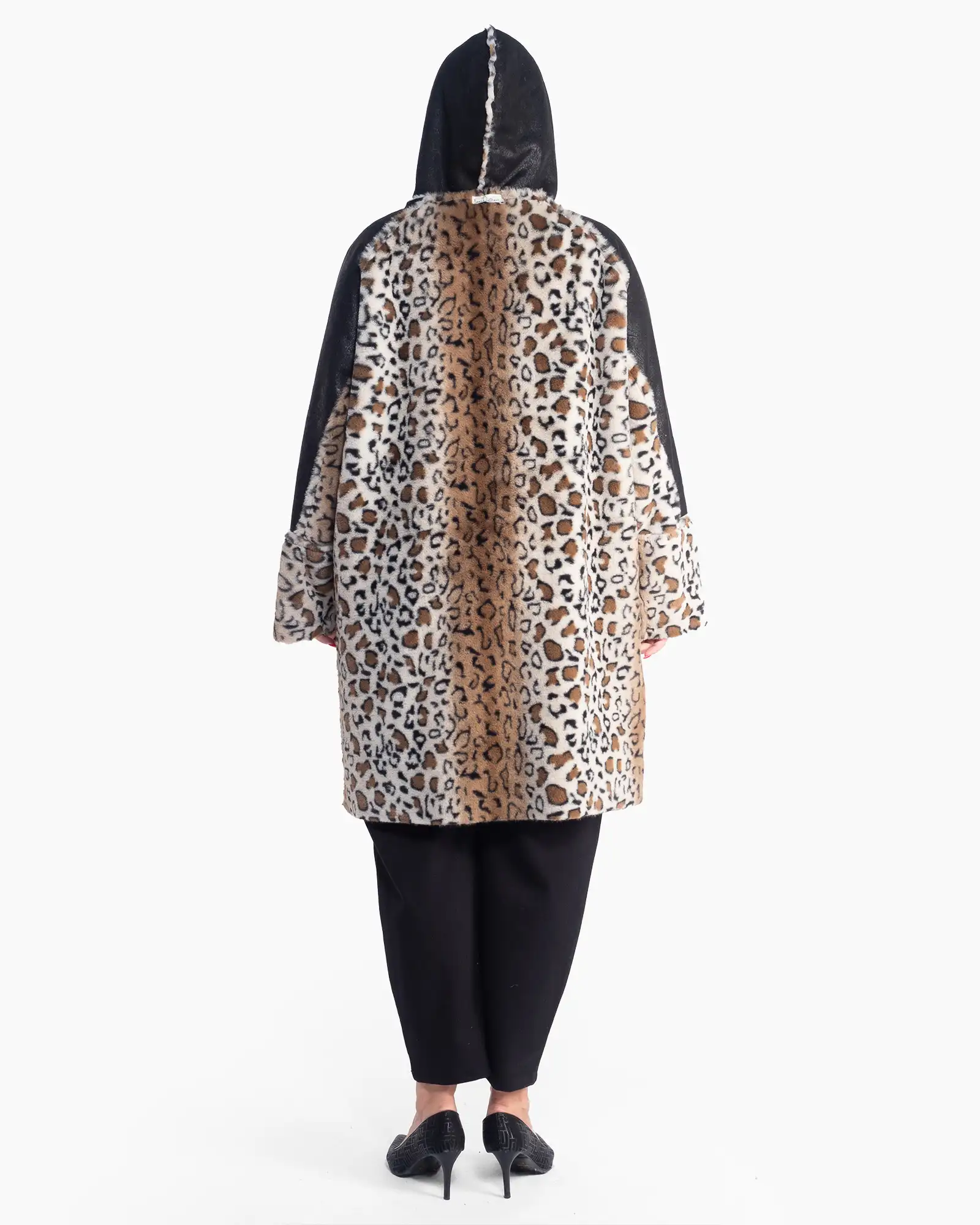 Cojoc reversibil în tonuri de maro cu imprimeu animal print [1]