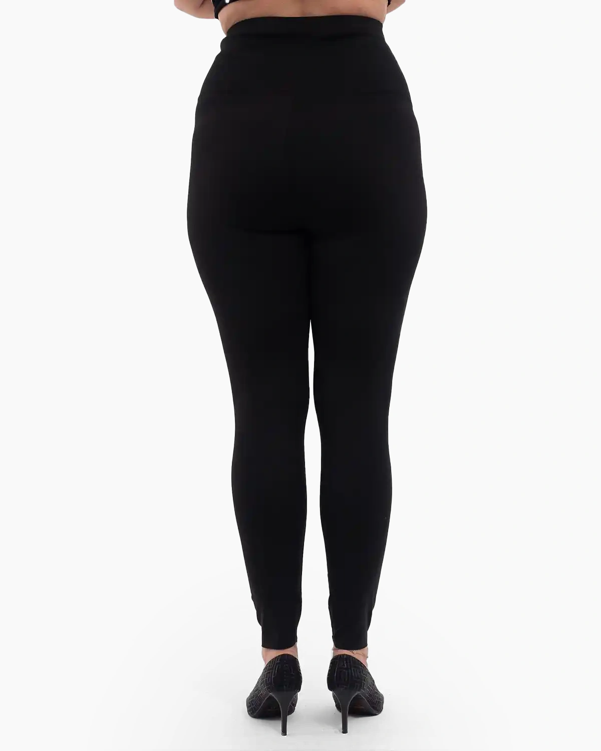 Colanți push-up skinny cu talie înaltă negri [1]