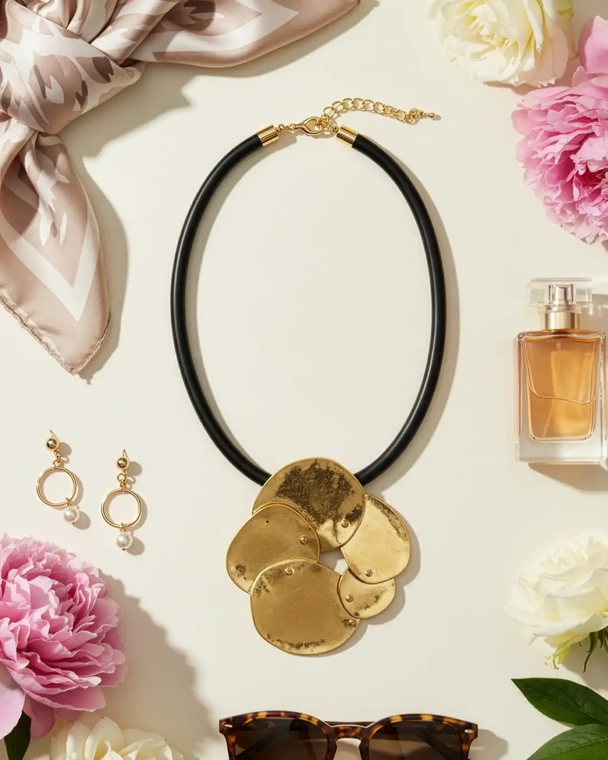 Accesorii fashion pentru femei - Colier Magdy Alma de Fado auriu