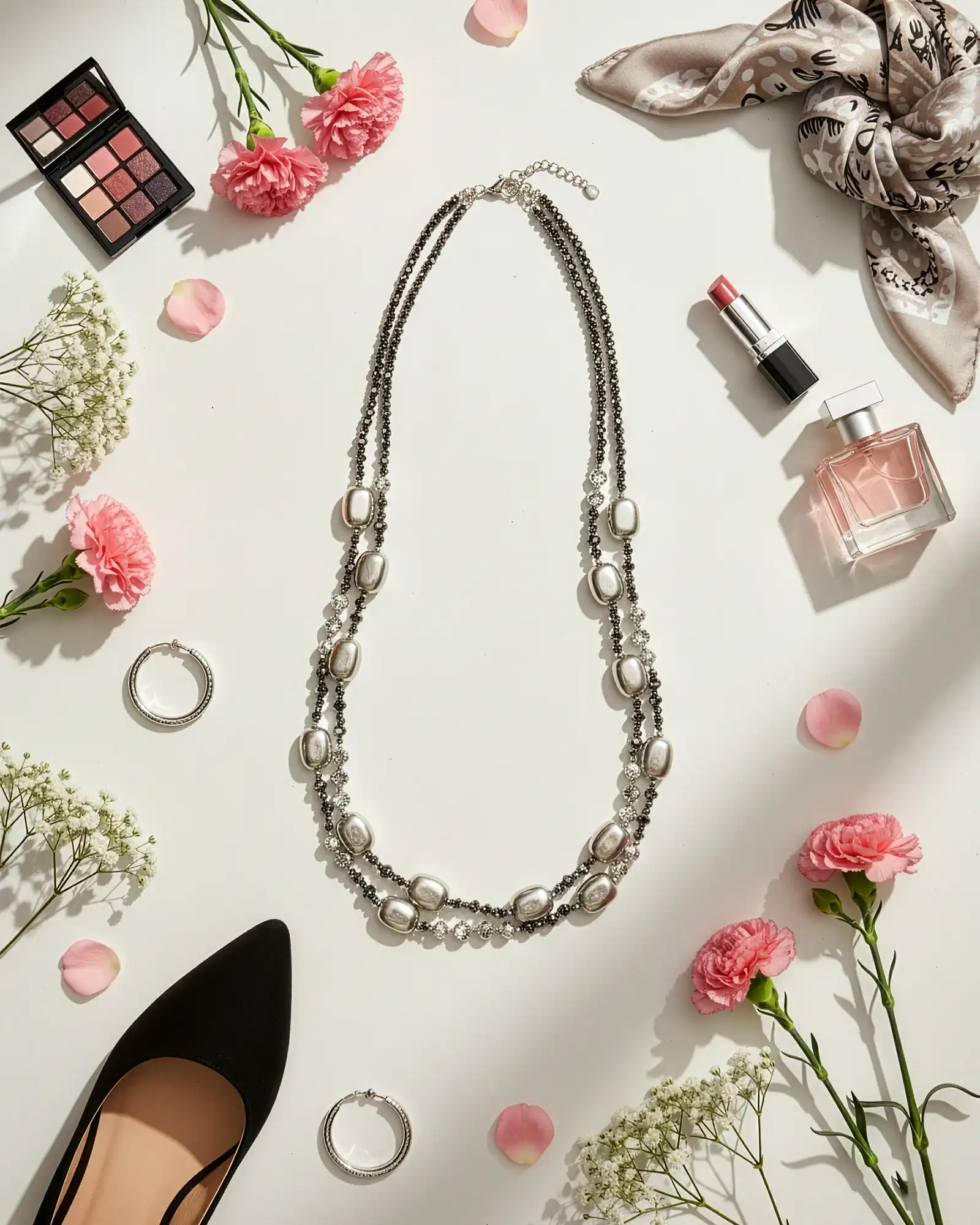 Accesorii fashion pentru femei - Colier Magdy Alma Gitana gri