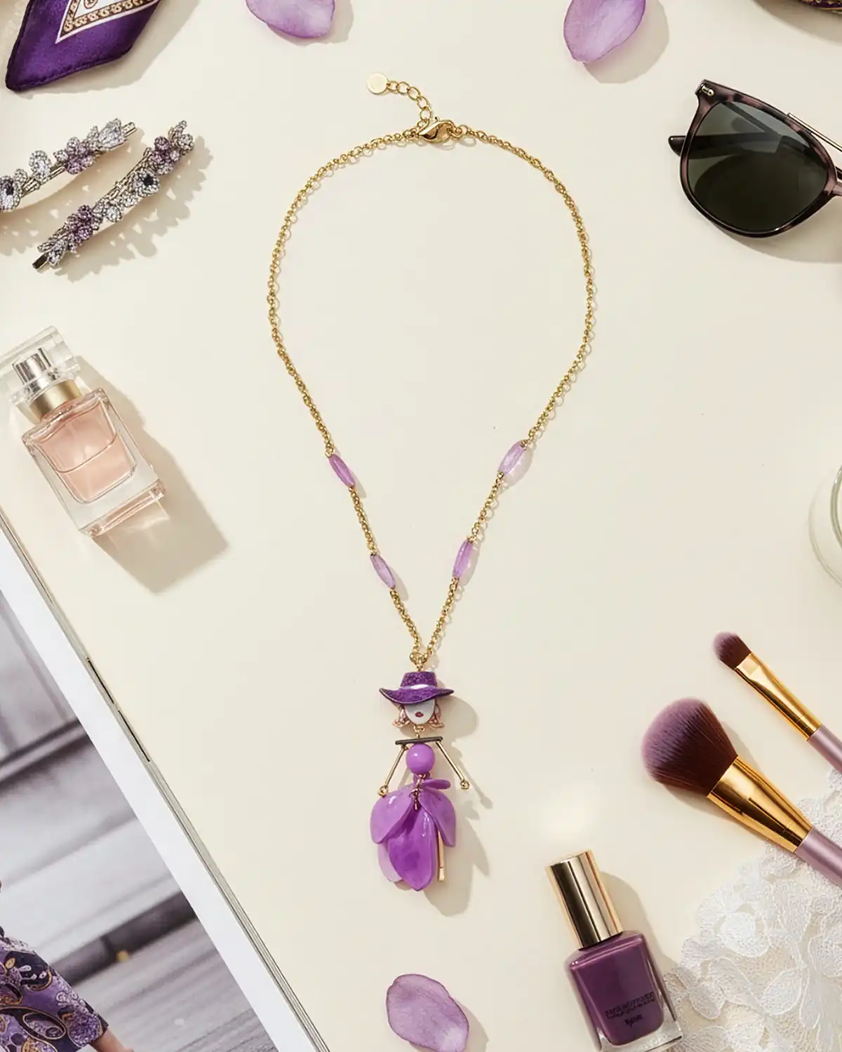 Produse noi - Colier Magdy Amadea mov