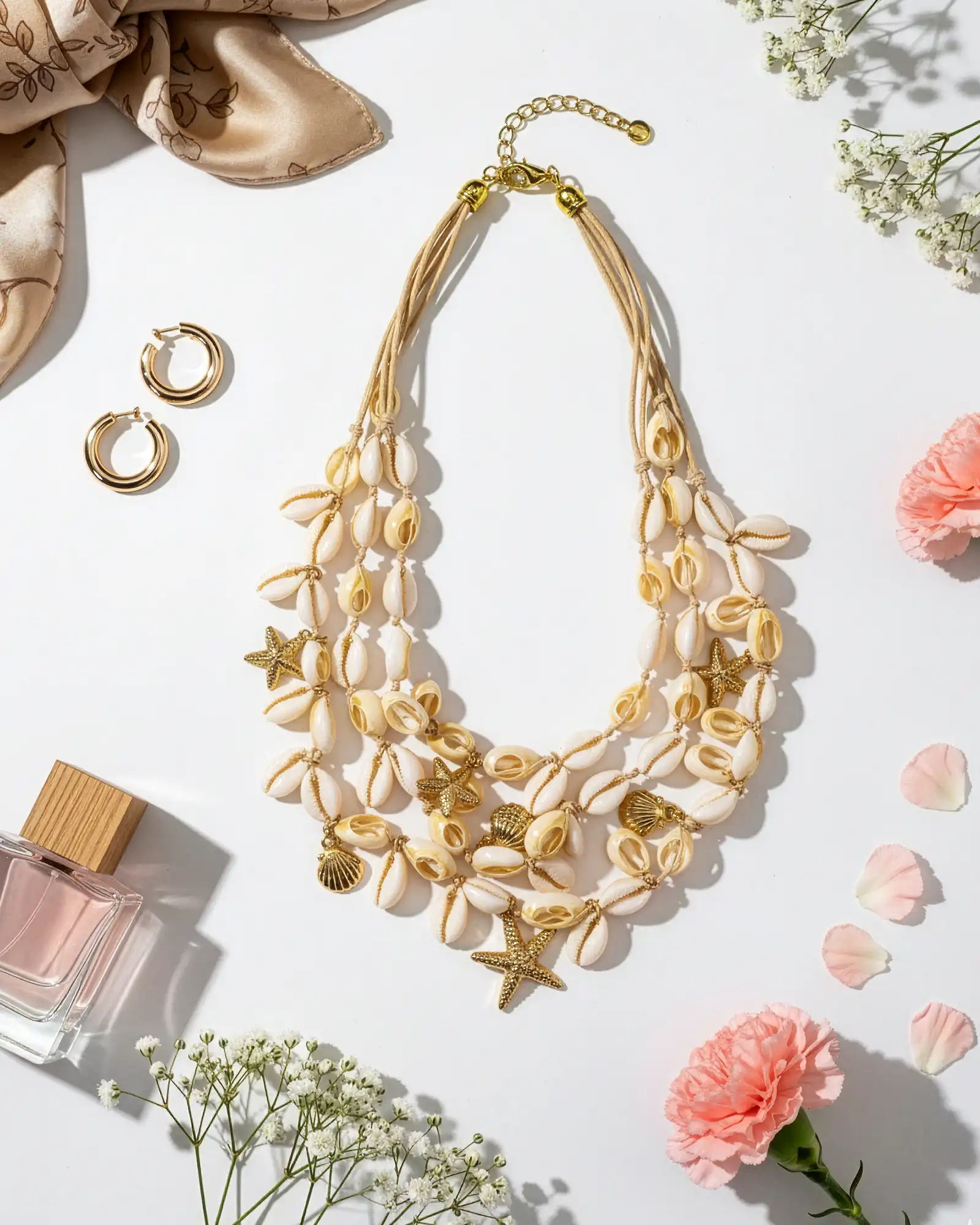 Accesorii fashion pentru femei - Colier Magdy Amalfi Fiore auriu