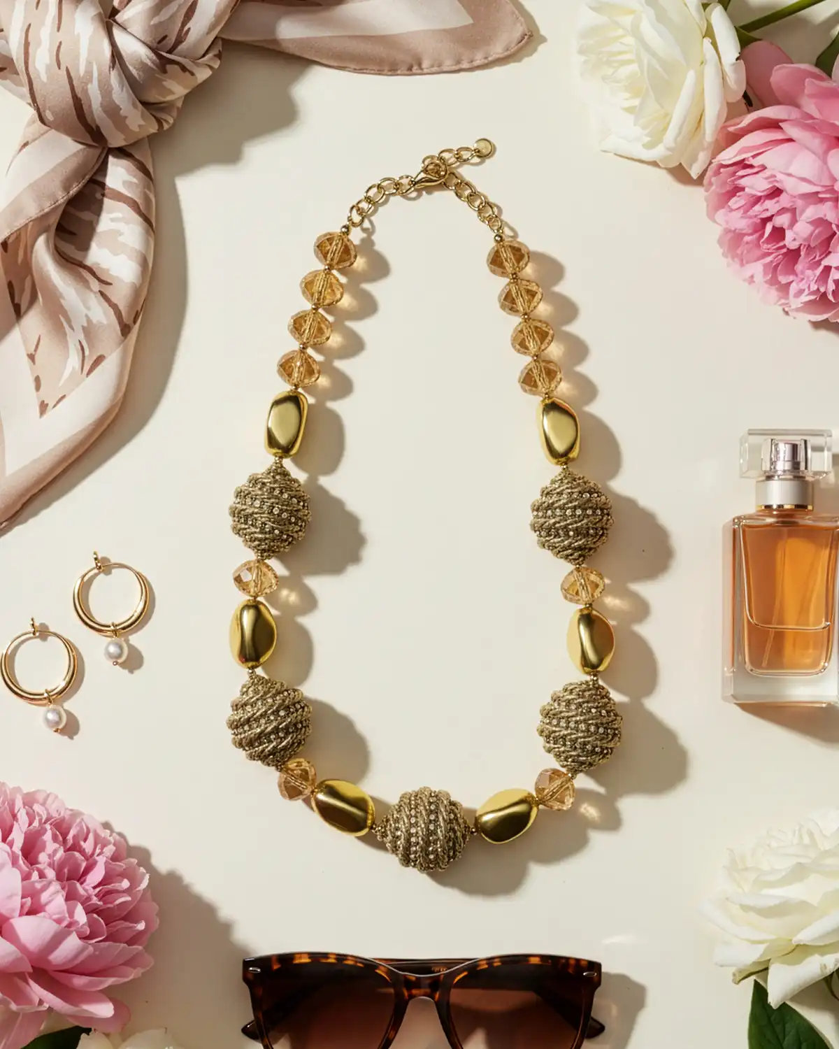 Accesorii fashion pentru femei - Colier Magdy Amets Ilun auriu