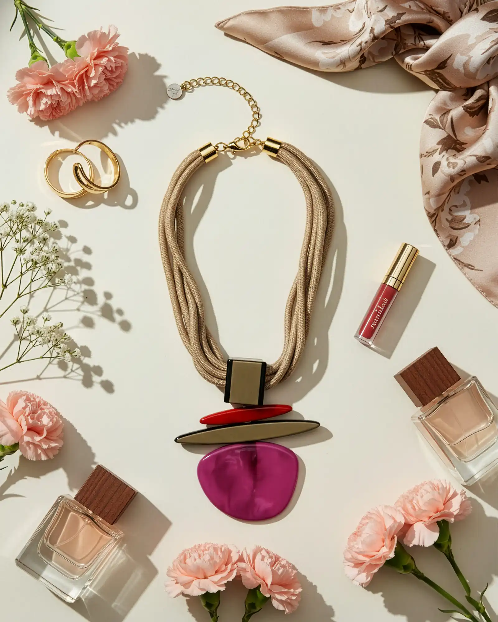 Accesorii fashion pentru femei - Colier Magdy Aria di Capri fucsia