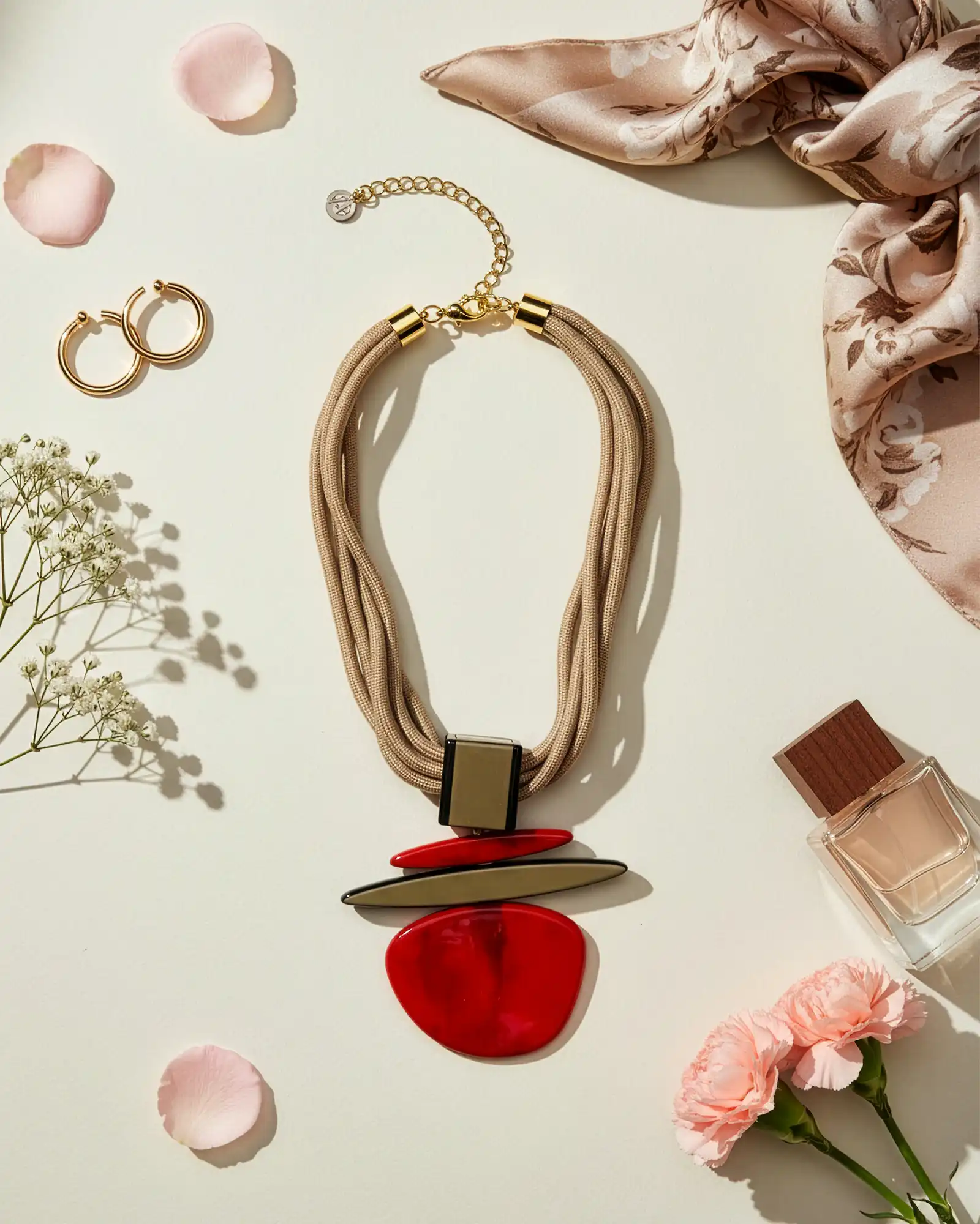 Accesorii fashion pentru femei - Colier Magdy Aria di Capri roșu