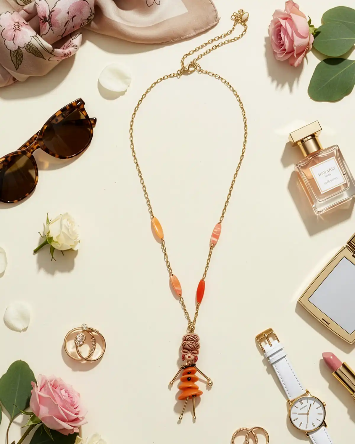 Accesorii fashion pentru femei - Colier Magdy Azzam Éclat portocaliu