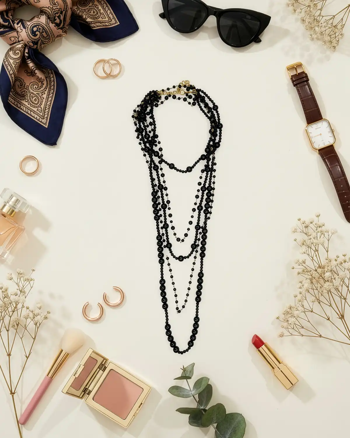 Accesorii fashion pentru femei - Colier Magdy Bellagio Serbelloni negru