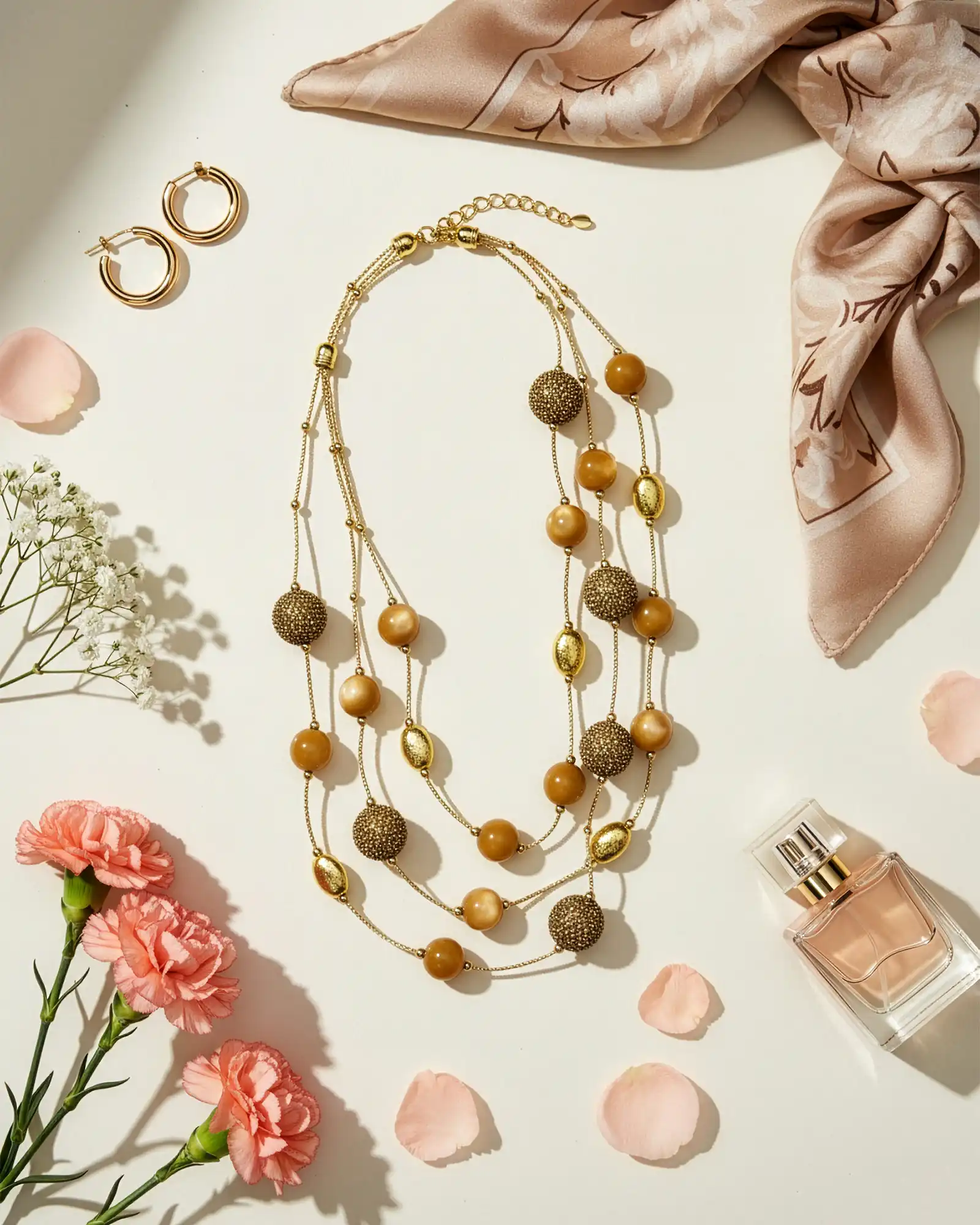 Accesorii fashion pentru femei - Colier Magdy Cala Morea maro