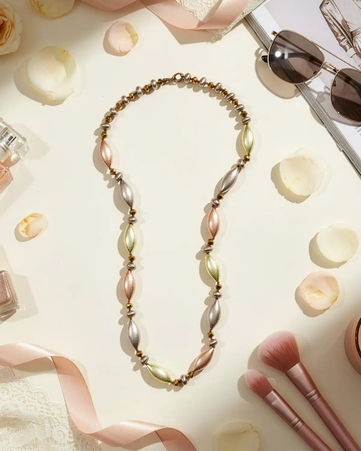 Accesorii fashion pentru femei - Colier Magdy Calixta crem