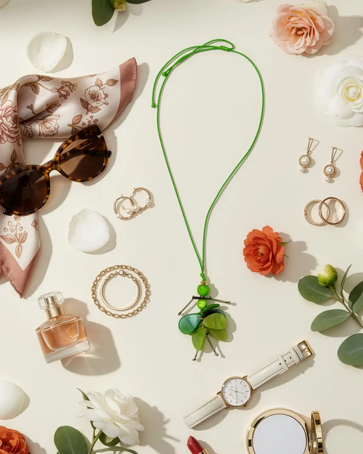 Accesorii fashion pentru femei - Colier Magdy Courchevel Altiport vernil