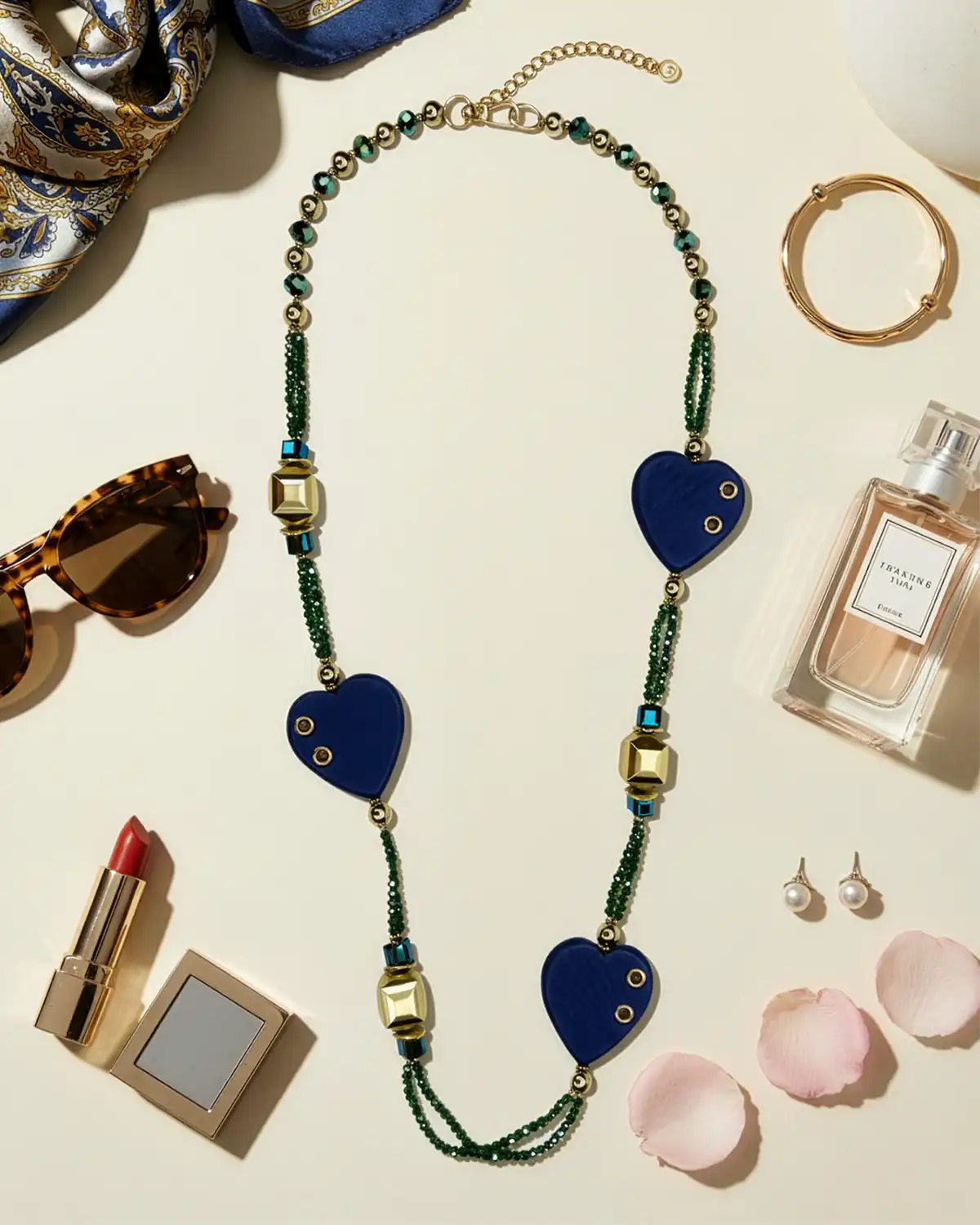 Accesorii fashion pentru femei - Colier Magdy Faraglioni bleumarin