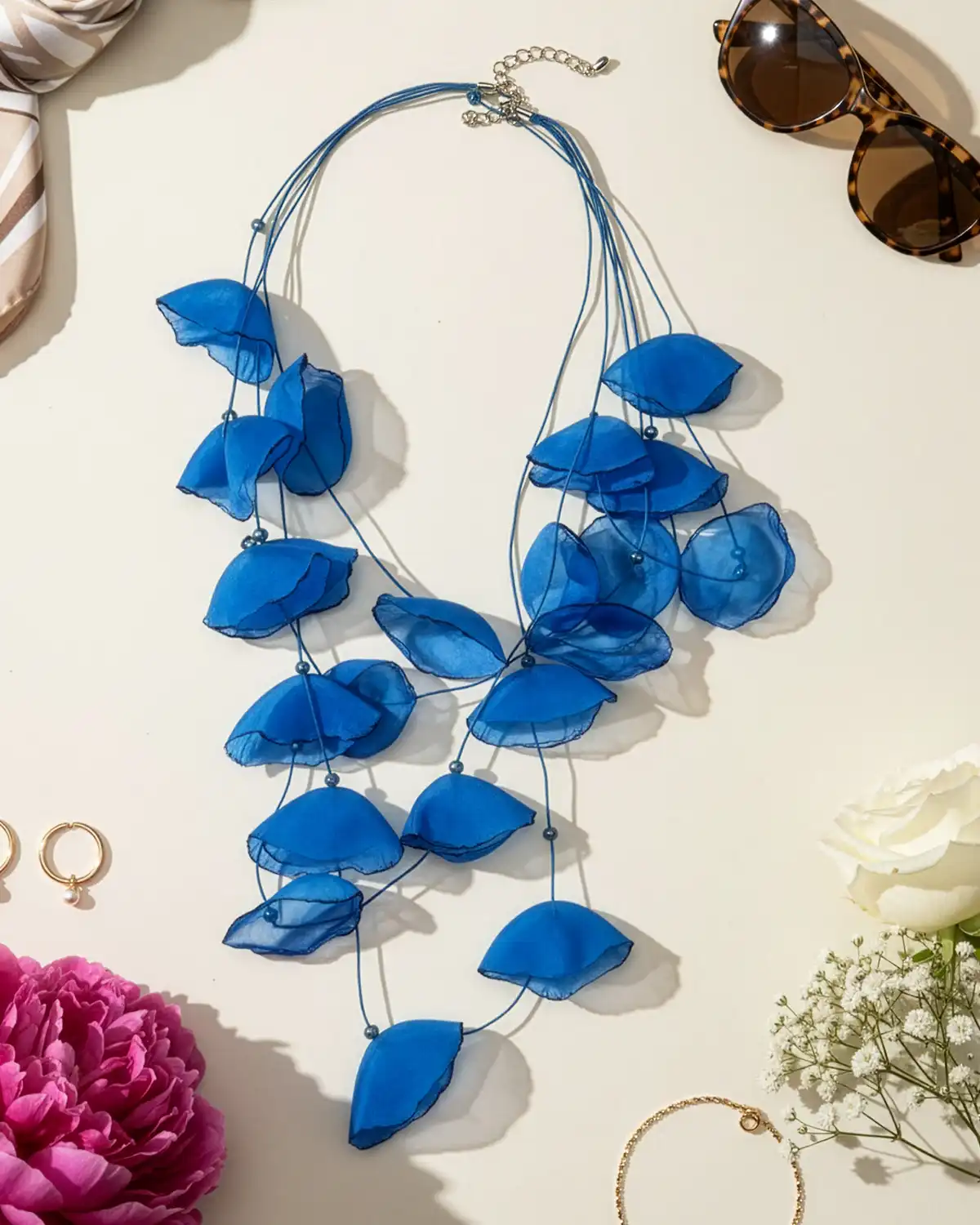 Accesorii fashion pentru femei - Colier Magdy Jardins d'Éze albastru
