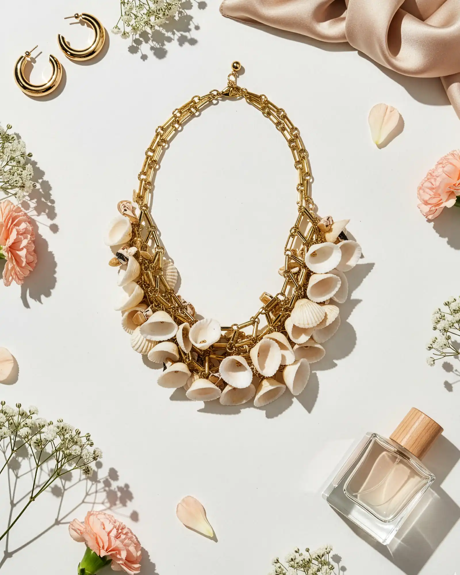 Accesorii fashion pentru femei - Colier Magdy Kaelia Nuri auriu