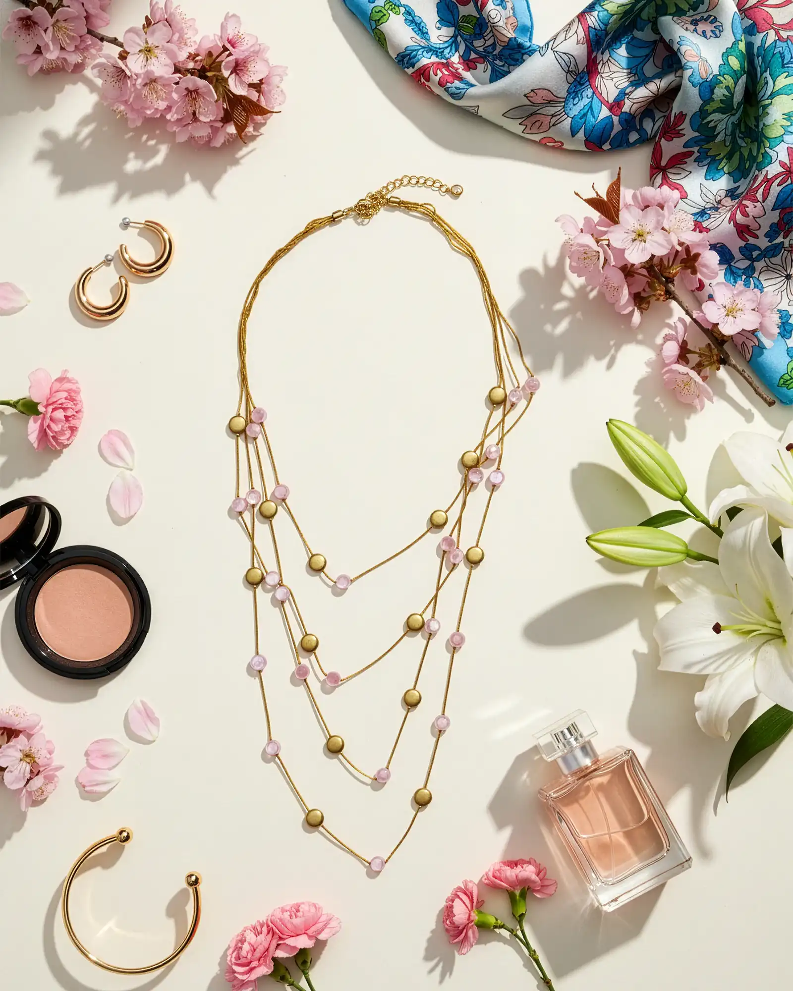 Accesorii fashion pentru femei - Colier Magdy Kalea Nani auriu