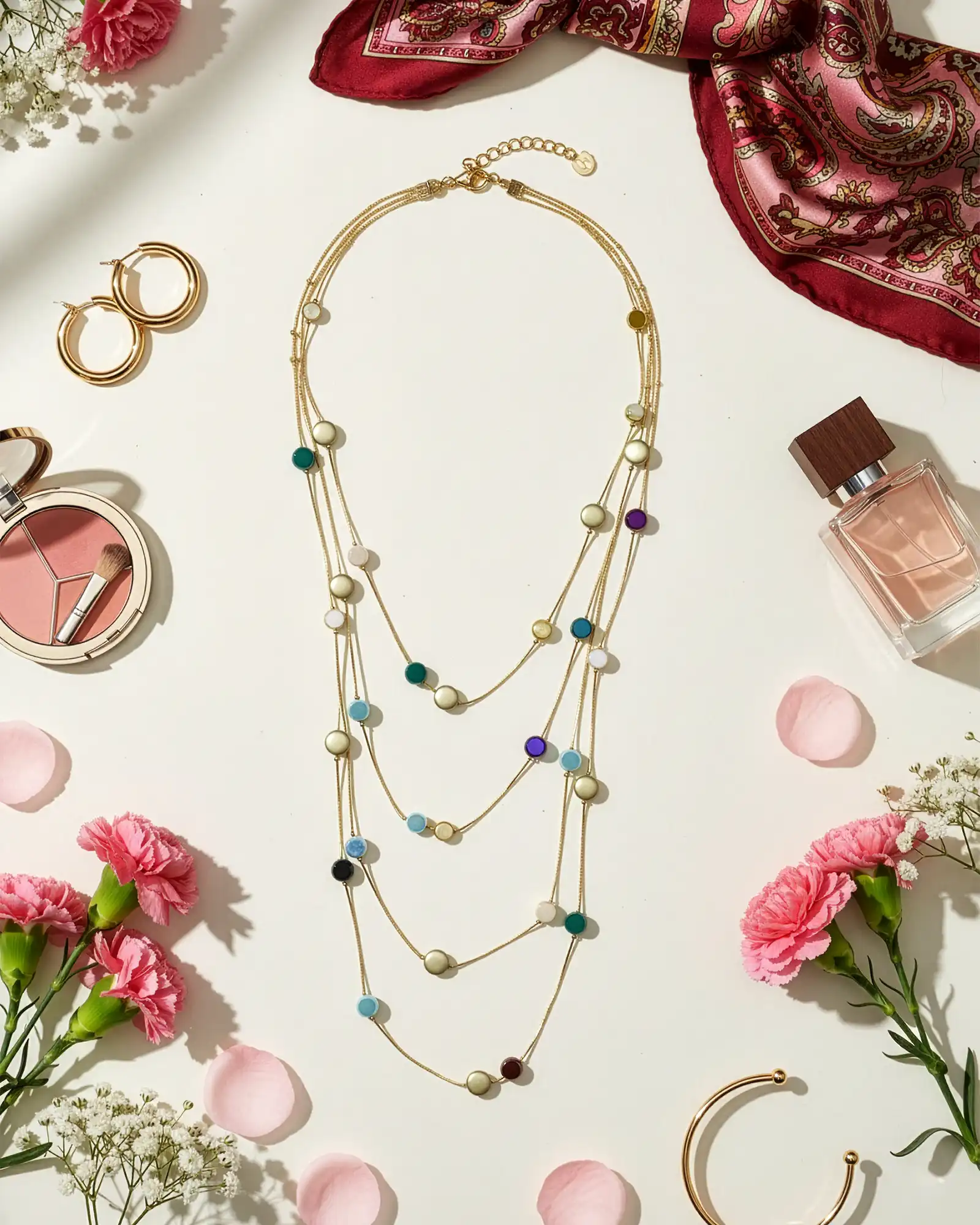 Accesorii fashion pentru femei - Colier Magdy Kalea Nani multicolor