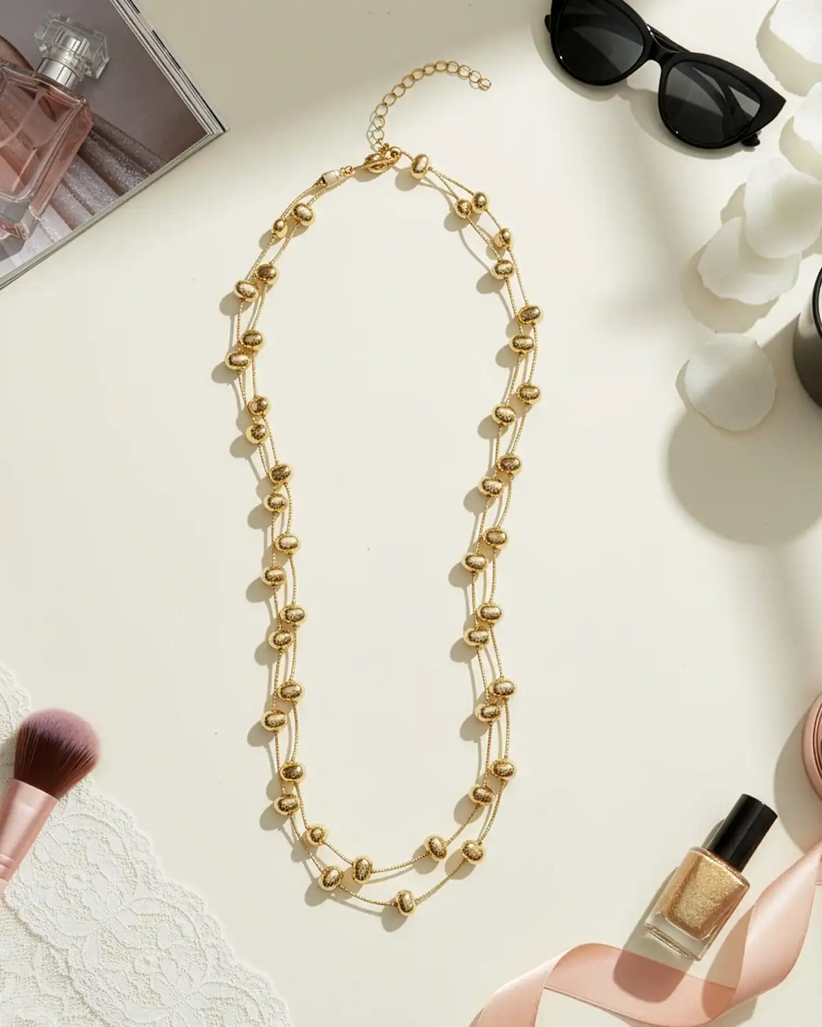 Accesorii fashion pentru femei - Colier Magdy Mireia auriu