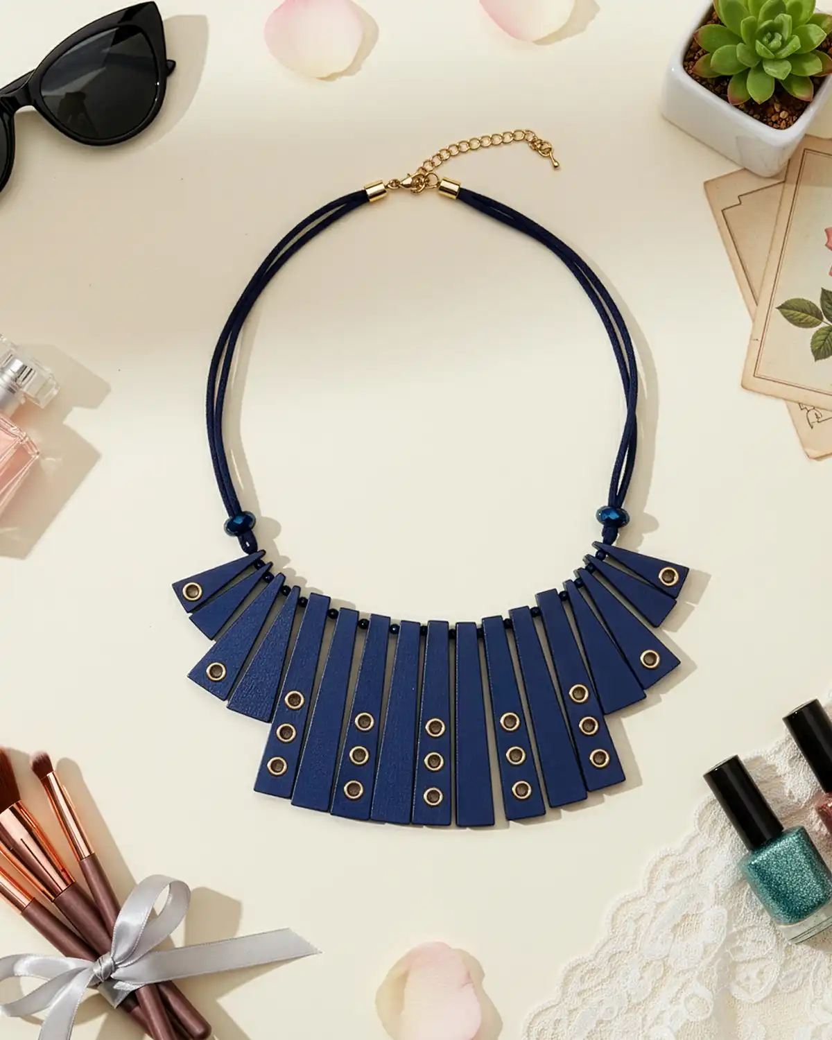 Accesorii fashion pentru femei - Colier Magdy Nebbia Veneziana bluemarin