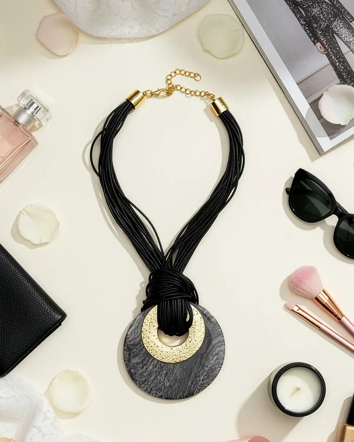 Accesorii fashion pentru femei - Colier Magdy Soraia negru