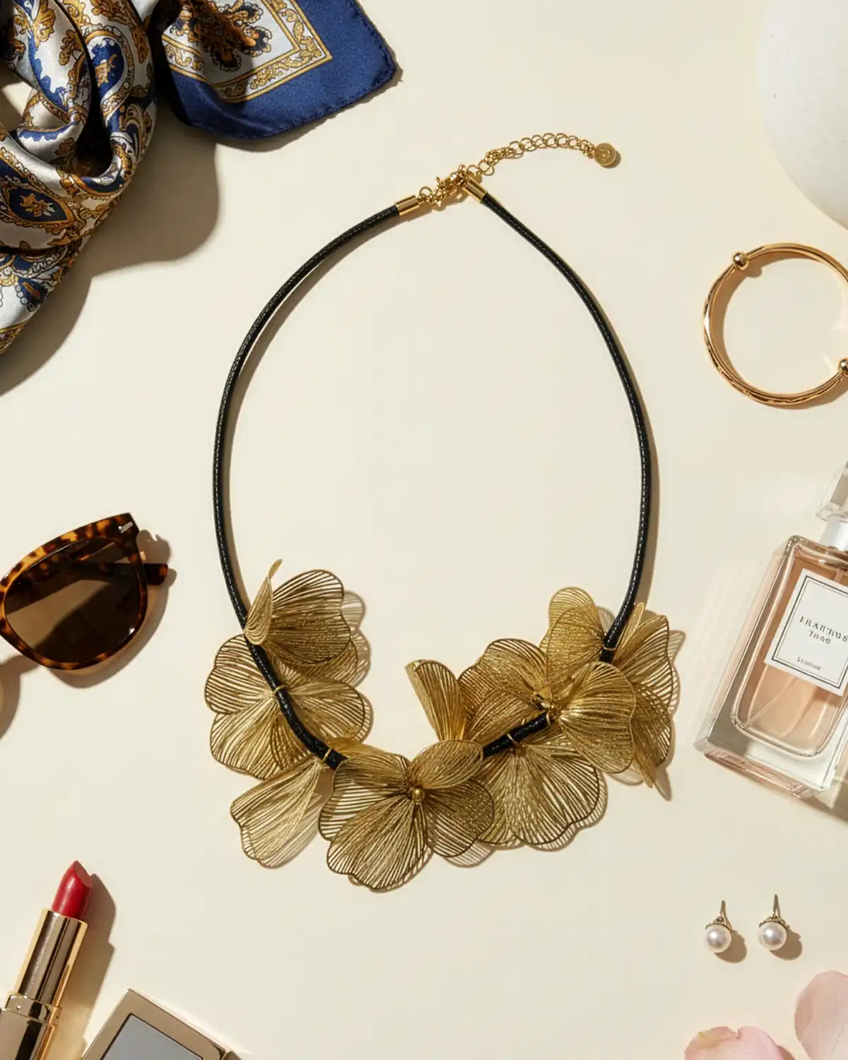 Accesorii fashion pentru femei - Colier Magdy St. Barts Eclipse auriu