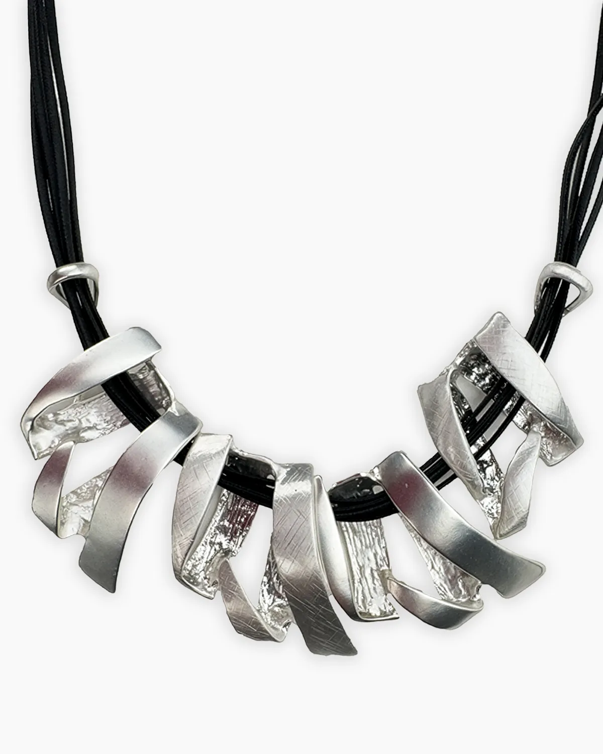 Colier Magdy Valo di Seta argintiu [1]