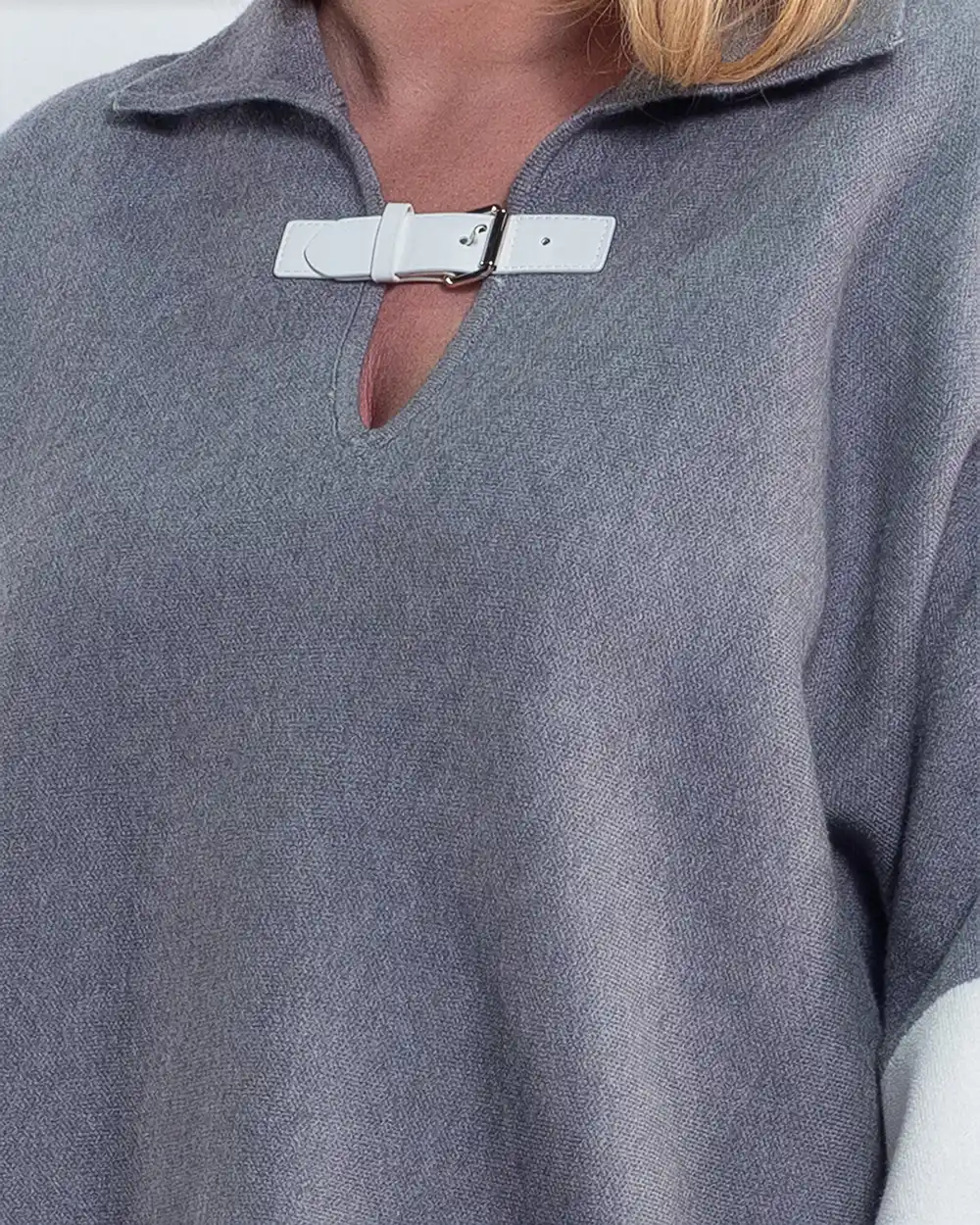 Compleu casual sport vâscoză moale gri cu bluză și pantaloni [3]