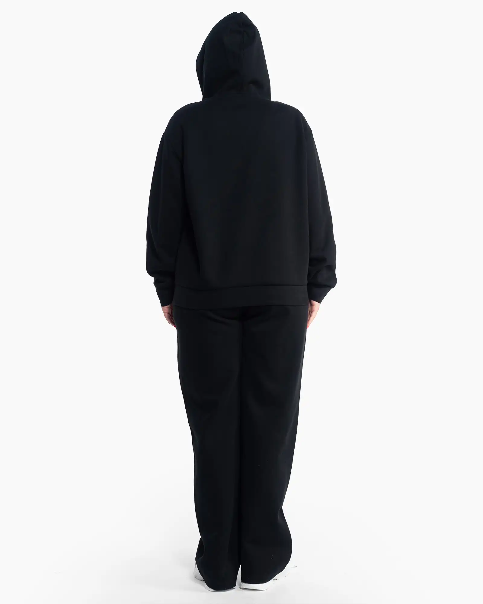 Compleu sport hanorac și pantalon negru cu croială lejeră din bumbac [1]